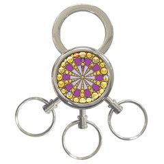 Circle Of Emotions 3-ring Key Chain by FunWithFibro