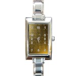 Gold Rectangular Italian Charm Watch Front