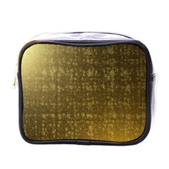 Gold Mini Travel Toiletry Bag (one Side) by Colorfulart23