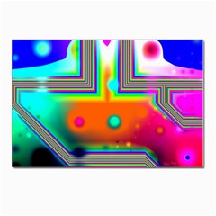 Crossroads Of Awakening, Abstract Rainbow Doorway  Postcards 5  X 7  (10 Pack) by DianeClancy