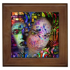 Artistic Confusion Of Brain Fog Framed Ceramic Tile by FunWithFibro