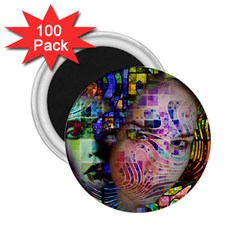 Artistic Confusion Of Brain Fog 2 25  Button Magnet (100 Pack) by FunWithFibro