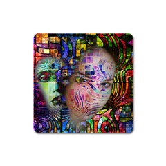 Artistic Confusion Of Brain Fog Magnet (square) by FunWithFibro