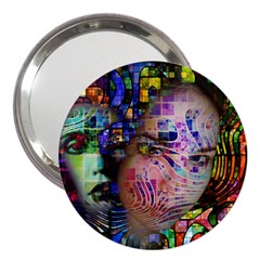 Artistic Confusion Of Brain Fog 3  Handbag Mirror by FunWithFibro