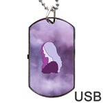 Profile of Pain Dog Tag USB Flash Drive Front