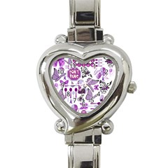 Fms Mash Up Heart Italian Charm Watch  by FunWithFibro