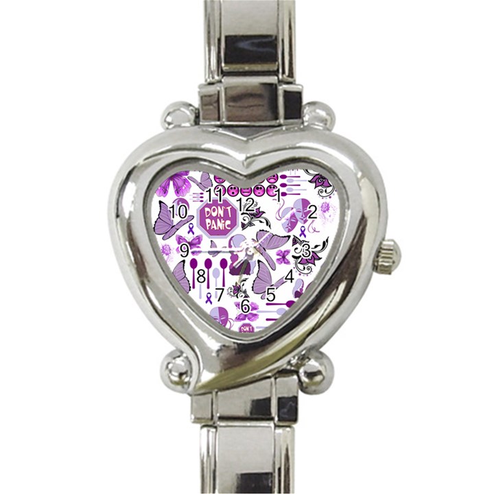 Fms Mash Up Heart Italian Charm Watch 