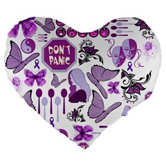 Fms Mash Up 19  Premium Heart Shape Cushion by FunWithFibro