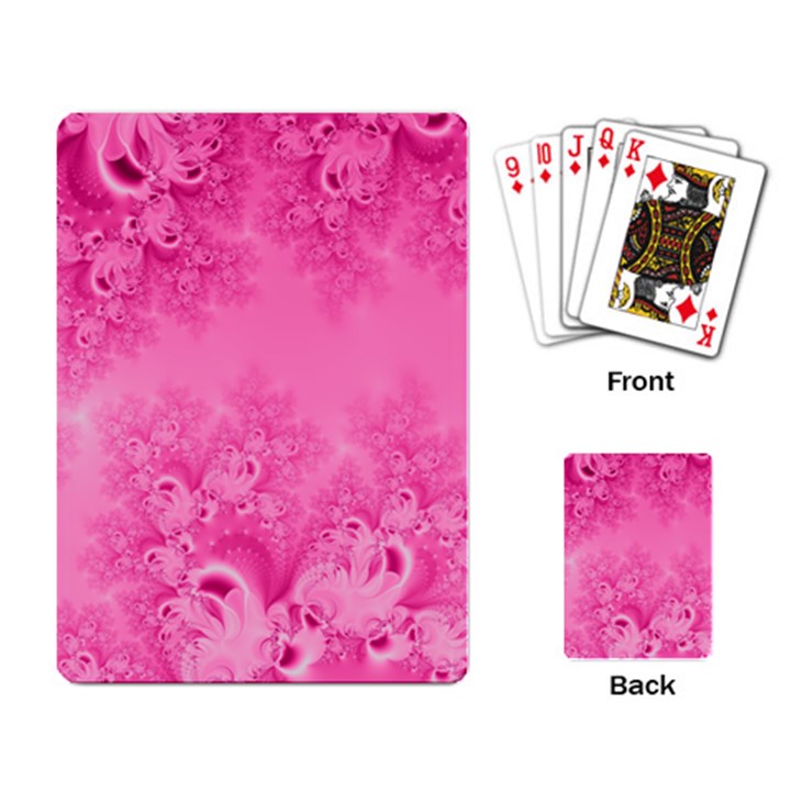 Soft Pink Frost of Morning Fractal Playing Cards Single Design