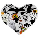 Halloween Mashup 19  Premium Heart Shape Cushion Back