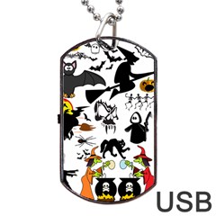 Halloween Mash Up Dog Tag Usb Flash (two Sides) by StuffOrSomething