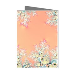 Peach Spring Frost On Flowers Fractal Mini Greeting Card (8 Pack) by Artist4God