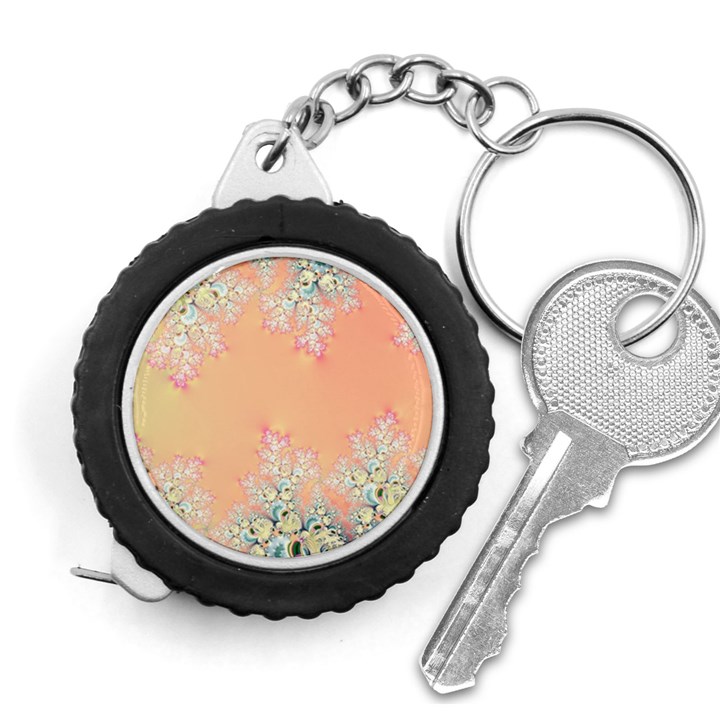 Peach Spring Frost On Flowers Fractal Measuring Tape