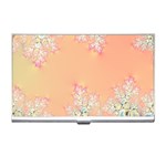 Peach Spring Frost On Flowers Fractal Business Card Holder Front