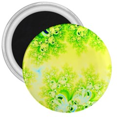 Sunny Spring Frost Fractal 3  Button Magnet by Artist4God