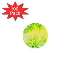 Sunny Spring Frost Fractal 1  Mini Button (100 Pack) by Artist4God