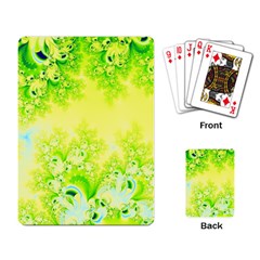 Sunny Spring Frost Fractal Playing Cards Single Design by Artist4God