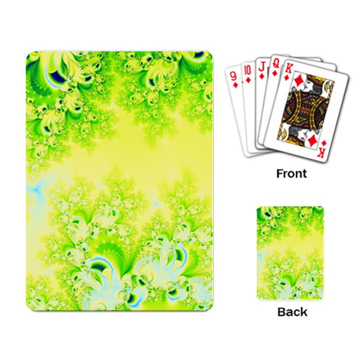 Sunny Spring Frost Fractal Playing Cards Single Design