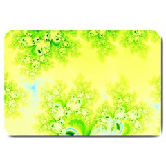 Sunny Spring Frost Fractal Large Door Mat by Artist4God