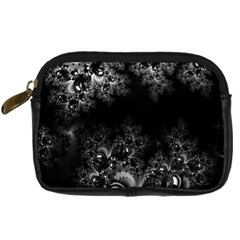 Midnight Frost Fractal Digital Camera Leather Case by Artist4God