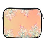 Peach Spring Frost On Flowers Fractal Apple iPad Zippered Sleeve Front