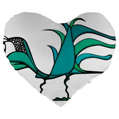 Fantasy Bird 19  Premium Heart Shape Cushion by dflcprints