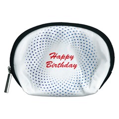 Halftone Circle With Squares Accessory Pouch (medium) by rizovdesign