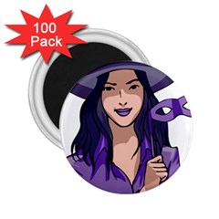 Purple Witch 2 25  Button Magnet (100 Pack) by FunWithFibro