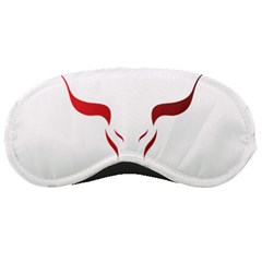 Stylized Symbol Red Bull Icon Design Sleeping Mask by rizovdesign