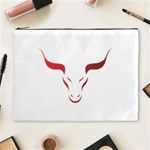 Stylized Symbol Red Bull Icon Design Cosmetic Bag (XL) Front