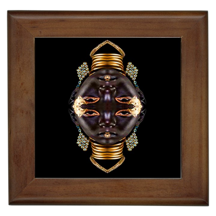 African Goddess Framed Ceramic Tile