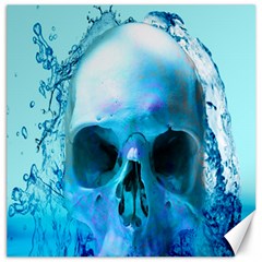 Skull In Water Canvas 12  X 12  (unframed) by icarusismartdesigns