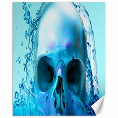 Skull In Water Canvas 11  X 14  (unframed) by icarusismartdesigns