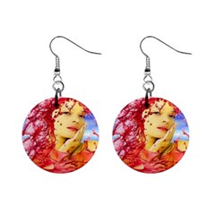 Tears Of Blood Mini Button Earrings by icarusismartdesigns