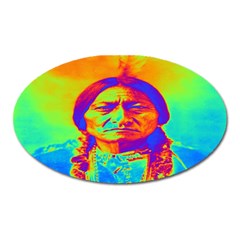 Sitting Bull Magnet (oval) by icarusismartdesigns