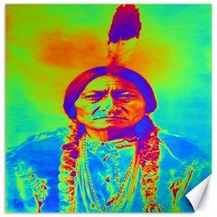 Sitting Bull Canvas 16  X 16  (unframed) by icarusismartdesigns