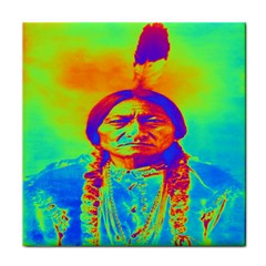 Sitting Bull Face Towel by icarusismartdesigns