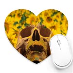 Sunflowers Mouse Pad (Heart) Front