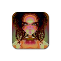 Cat Woman Drink Coaster (square) by icarusismartdesigns