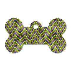 Zig Zag Pattern Dog Tag Bone (one Side) by LalyLauraFLM