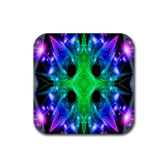 Alien Snowflake Drink Coaster (square) by icarusismartdesigns