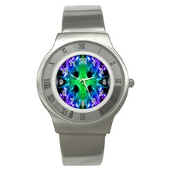 Alien Snowflake Stainless Steel Watch (slim) by icarusismartdesigns