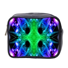 Alien Snowflake Mini Travel Toiletry Bag (two Sides) by icarusismartdesigns