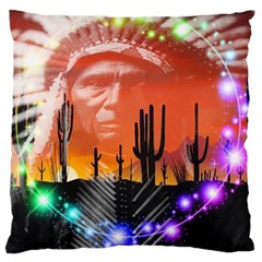 Ghost Dance Large Cushion Case (single Sided)  by icarusismartdesigns