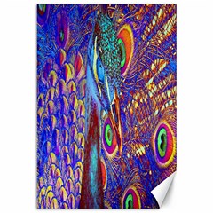 Peacock Canvas 12  X 18  (unframed) by icarusismartdesigns