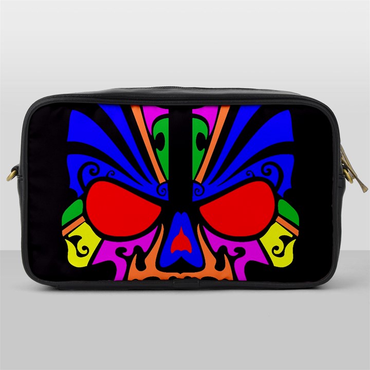 Skull In Colour Travel Toiletry Bag (One Side)