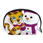 Winter Time Zoo Friends   004 Accessory Pouch (Large) Front