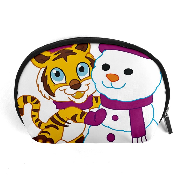 Winter Time Zoo Friends   004 Accessory Pouch (Large)