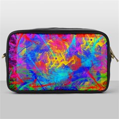 Colour Chaos  Travel Toiletry Bag (one Side) by icarusismartdesigns