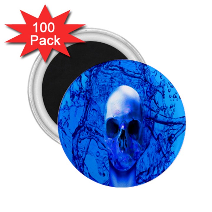 Alien Blue 2.25  Button Magnet (100 pack)